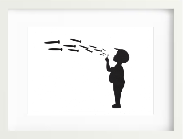 2025-34 THE PEACEMAKER - trivial art 2025 by W. T. Falscher. Donald, what the hell are you doing? Documents & drawings. Unique pieces, prints, ready to hang.