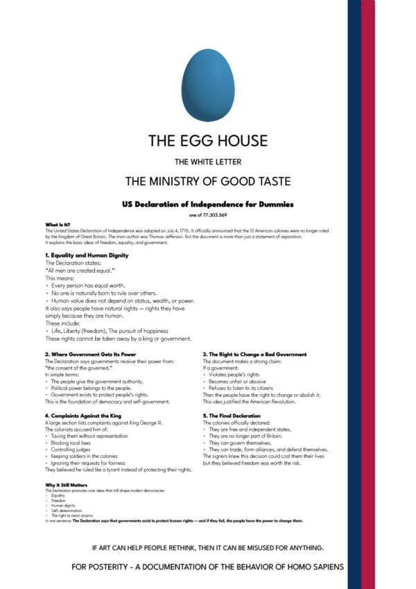 US Declaration of Independence for Dummies